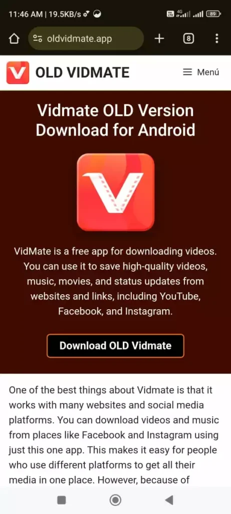 Vidmate OLD Version Download